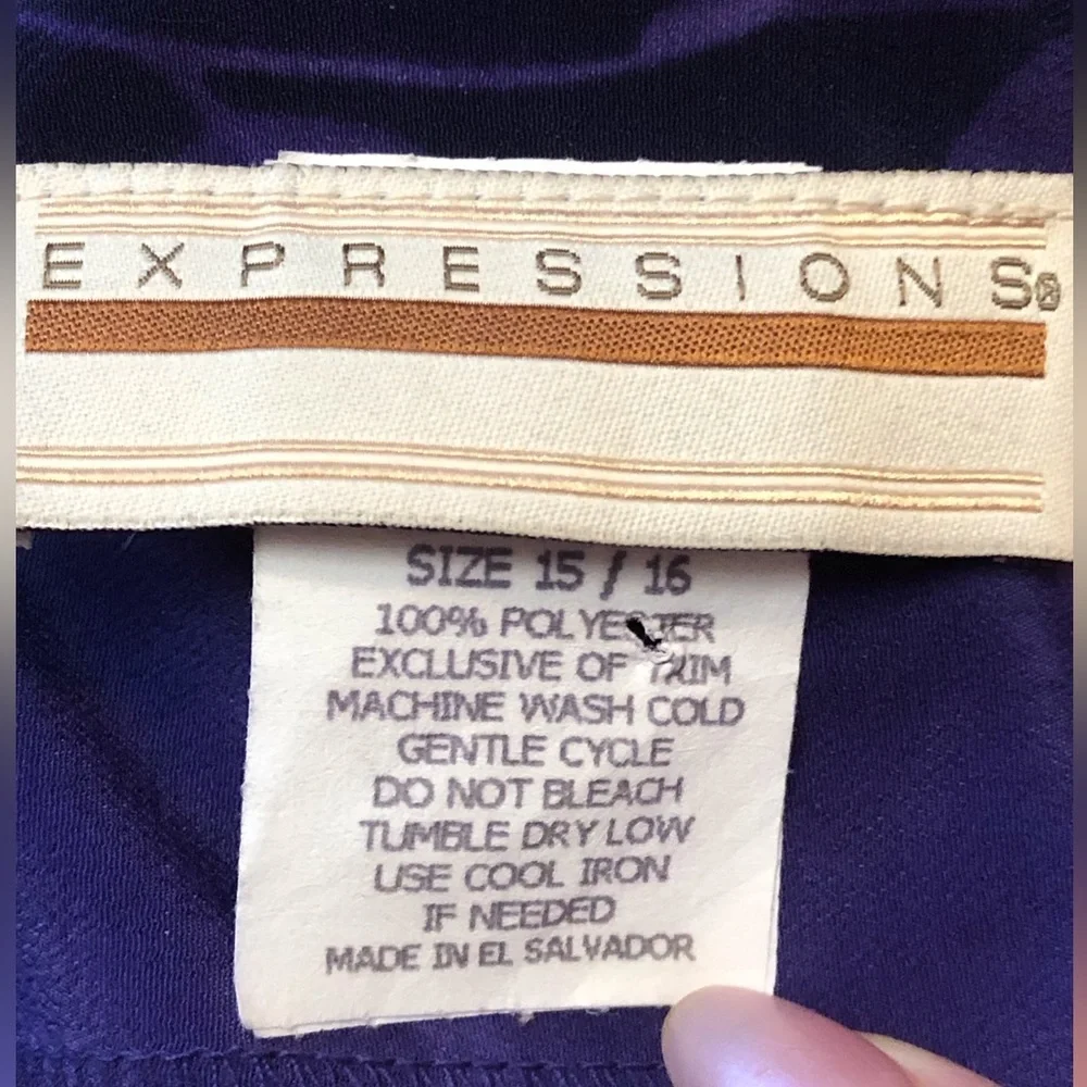 Vintage Purple Nightie Gown Lingerie Size 15/16 by Expressions